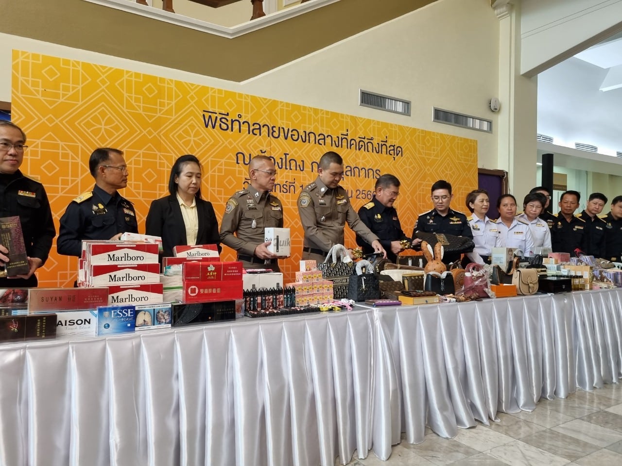 Destruction of infringing goods by Thai Customs Department